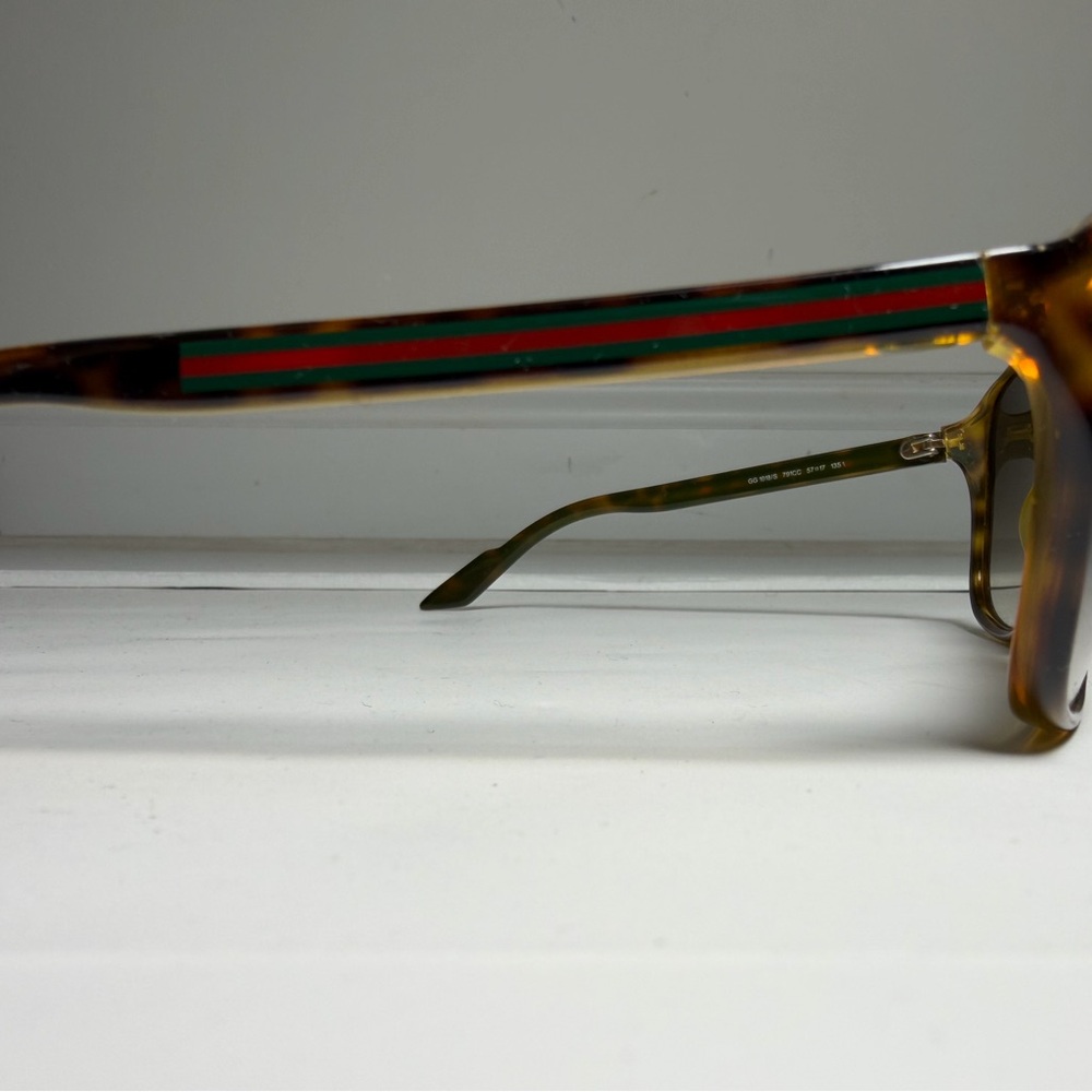 GUCCI SUNGLASSES GG 1018/s 791cc 57 17 135 Tortoise Green 57MM AUTHENTIC - Picture 5 of 14